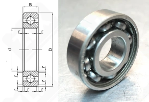 Подшипник 100 (6000) радиальный шариковый 10-26-8 мм