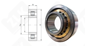 Подшипник 32634 ЛМ (NU2334ЕСM) радиальный роликовый 170-360-120 мм