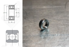 Подшипник DDL850 ZZ радиальный шариковый 5-8-2.5 мм