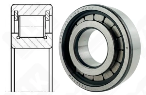 Подшипник 102204 M (N204W) радиальный роликовый 20-47-14 мм