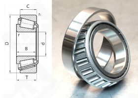 Подшипник 2007912 (32912) радиально-упорный роликовый конический 60-85-17 мм
