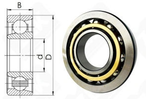 Подшипник № 66324Л (7324BCBM) радиально-упорный шариковый 120-260-55 мм