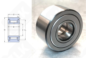 Подшипник NATV6PP радиальный игольчатый 6-19-12 мм