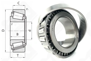 Подшипник JM207049/10 радиально-упорный роликовый конический 55-95-29 мм