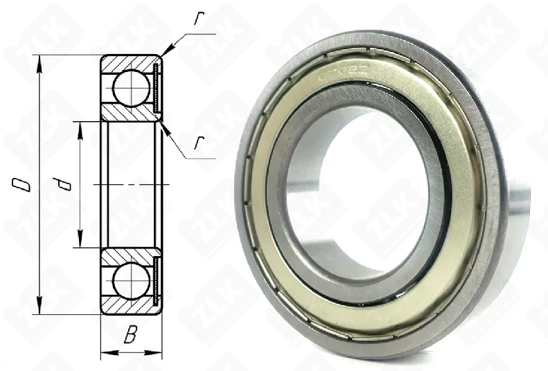 Подшипник шариковый 60209 (6209 Z) 45×85×19 мм Neutral