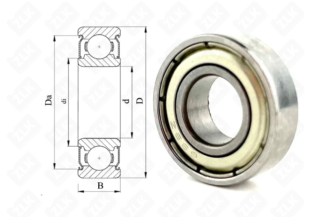 Подшипник шариковый 1000099 ZZ (699ZZ) 9×20×6 мм Россия