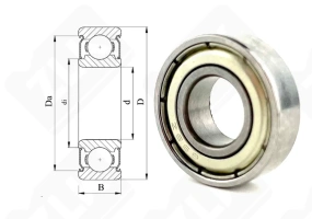Подшипник 1000099 ZZ (699ZZ) радиальный шариковый 9-20-6 мм