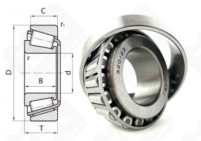 Подшипник 320/22 радиально-упорный роликовый конический 22-44-15 мм