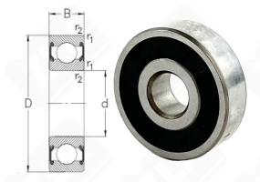 Подшипник 180026 (6262RS) радиальный шариковый 6-19-6 мм