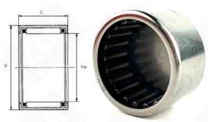Подшипник BK2518 радиальный игольчатый 25-32-18 мм