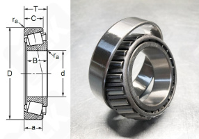 Подшипник 2007117 (32017) радиально-упорный роликовый конический 85-130-29 мм