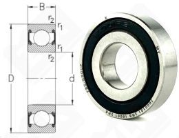 Подшипник 7000101 2RS (160012RS) радиальный шариковый 12-28-7 мм
