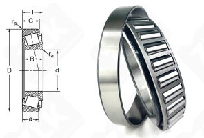 Подшипник 2007130 (32030X) радиально-упорный роликовый конический 150-225-48 мм