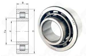 Подшипник 32608 (NU2308) радиальный роликовый 40-90-33 мм
