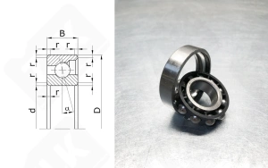 Подшипник 6020 E (E20T) радиально-упорный шариковый 20-47-12 мм