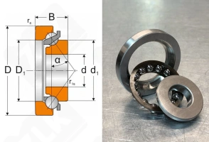 Подшипник 916904 Е радиально-упорный шариковый 29-62-17 мм