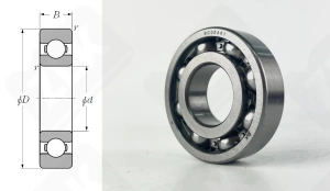 Подшипник SC05A61 радиальный шариковый 26-58-15 мм