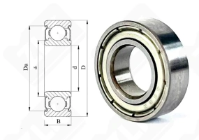 Подшипник 1000088 ZZ (SS688ZZ,DDL1680HHR) радиальный шариковый 8-16-5 мм