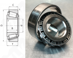 Подшипник 513MHA1701402 7206  радиально-упорный роликовый конический 30-62-16 мм