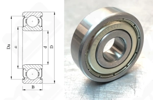 Подшипник 80201 (70) (6201ZZC3) радиальный шариковый 12-32-10 мм