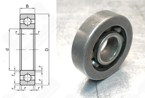 Подшипник 802 радиальный шариковый 15-42-11 мм