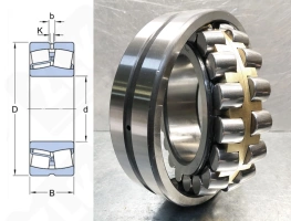 Подшипник 3508 Н (22208CA/W33 22208 MBW33C3) радиальный роликовый самоустанавливающийся 40-80-23 мм