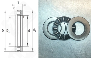 Подшипник 9122 Л (81122M)  упорный роликовый  110-145-25 мм