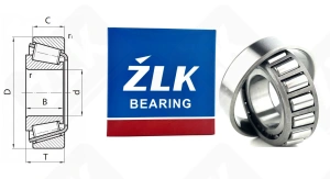 Подшипник 7206 (30206) радиально-упорный роликовый конический 30-62-17,25 мм