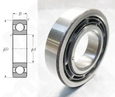 Подшипник 207 Е (76) (6207TN9C3P6) радиальный шариковый 35-72-17 мм
