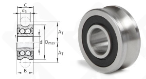 Подшипник LFR 5201-10KDD радиальный шариковый 12-35-15.9 мм