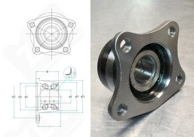 Подшипниковый ступичный узел 42409-19015T радиально-упорный шариковый 28-68-52 мм
