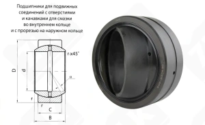 Подшипник ШСП80 (GE80ES-2RS) шарнирный 80-120-55 мм