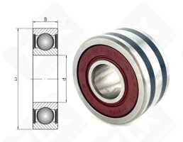 Подшипник B10-27DD радиальный шариковый 10-27-14 мм