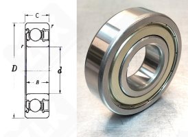 Подшипник WC87008 радиальный шариковый 8-24-9,804 мм