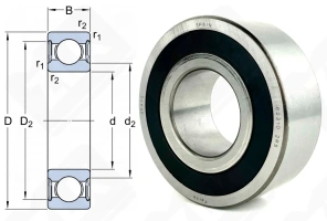 Подшипник 180610 (623102RS) радиальный шариковый 50-110-40 мм