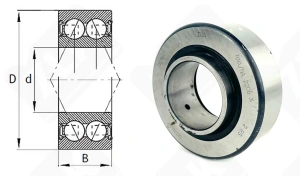 Ролик опорный RNA-NA-2206 2RS 35-62-19,8 мм