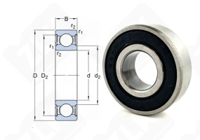 Подшипник 180202 (62022RS) радиальный шариковый 15-35-11 мм