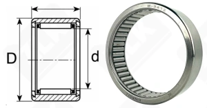 Подшипник B3412 радиальный игольчатый 4,76-8,73-6,35 мм