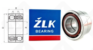 Подшипник 246205 Е (7205ACDB) радиально-упорный шариковый 25-52-30 мм