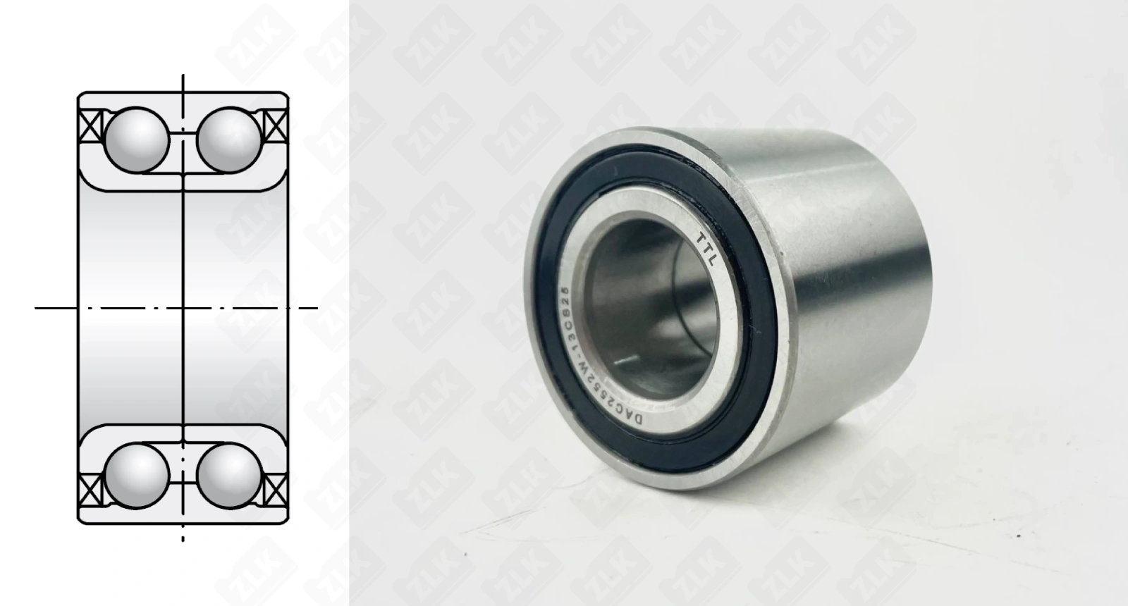 Подшипник шариковый  (DAC2552W-13CS25) 25×52×42 мм TTL