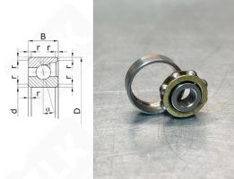 Подшипник 6027 (E27) радиально-упорный шариковый 7-22-7 мм