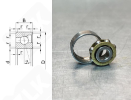Подшипник 6027 (E27) радиально-упорный шариковый 7-22-7 мм