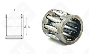 Подшипник K8x12x12 радиальный игольчатый 8-12-12 мм