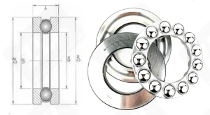 Подшипник 8326 (51326) упорный шариковый 130-225-75 мм
