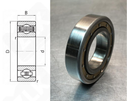 Подшипник 106Л (6006M) радиальный шариковый 30-55-13 мм