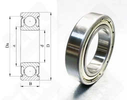 Подшипник 1000903 ZZ (61903ZZ,6903ZZ) радиальный шариковый 17-30-7 мм