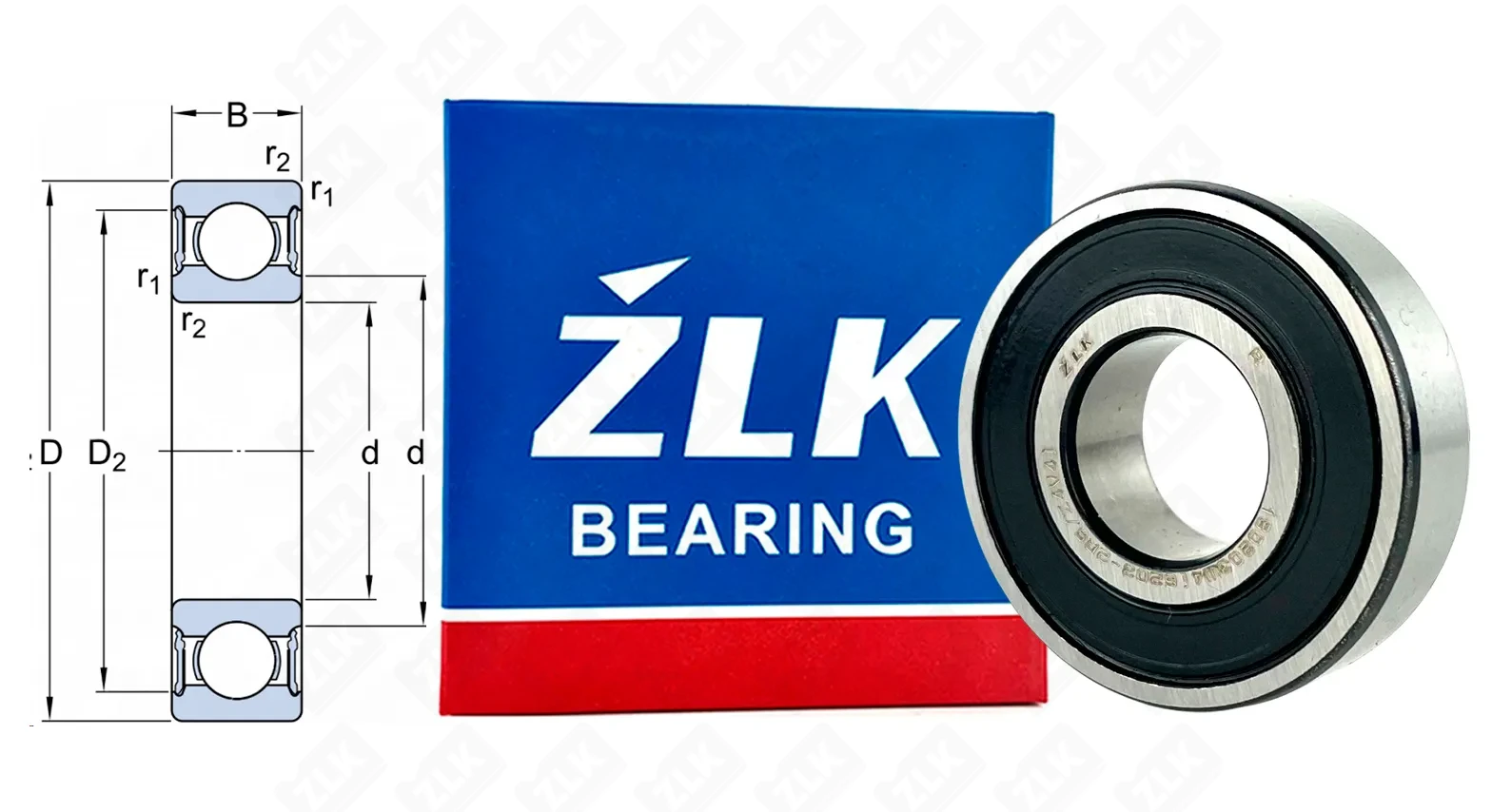 Подшипник шариковый 180203Ш4 (62032RS) 17×40×12 мм ZLK
