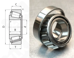 Подшипник 15123/245 радиально-упорный роликовый конический 31.5-62-19.3 мм