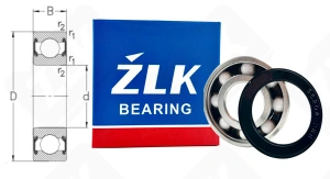 Подшипник 180204 (62042RS) радиальный шариковый гибридный 20-47-14 мм