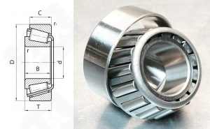Подшипник 3007205 (33205) радиально-упорный роликовый конический 25-52-22 мм